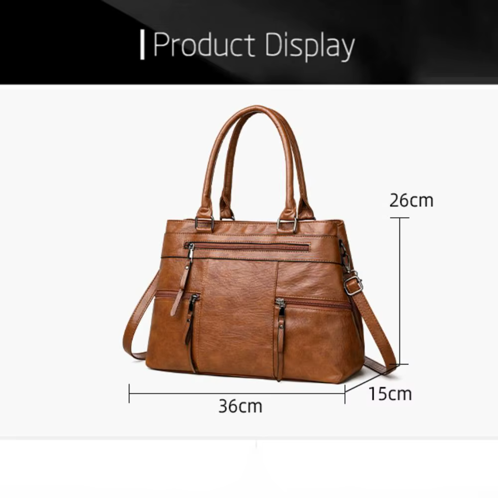 Nouveau sac à bandoulière grande capacité sac sous les bras en cuir souple couleur unie sac Boston sac à bandoulière femme croix maman sac Boston sac