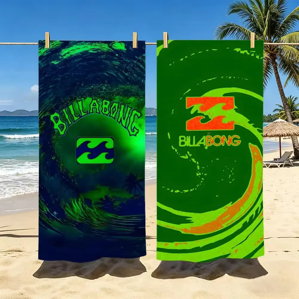 B-Billabong Anime Serviette de plage en polyester, serviette de bain à séchage rapide, sans sable, pour l'été, la piscine, les voyages et les vacances