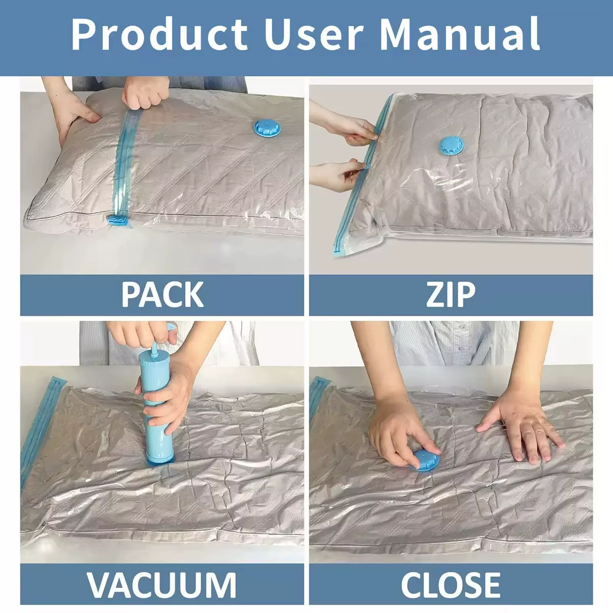 Sacs de rangement sous vide avec Valve