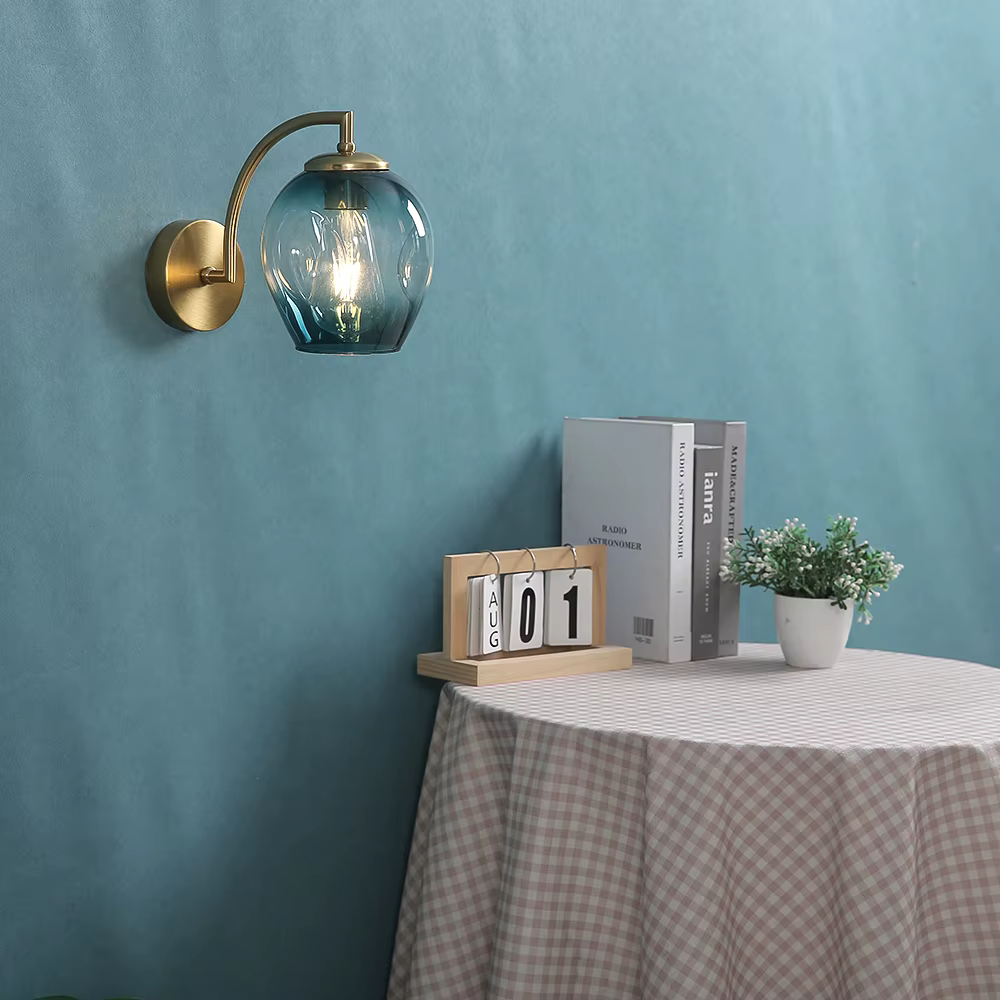 Lampes murales LED modernes abat-jour en vitrail applique murale minimaliste salon chevet applique salle à manger luminaires d'intérieur