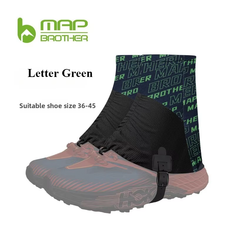 MAP BROTHER Outdoor F1001 guêtres de course hautes couvre-chaussures de protection anti-sable pour Triathlon Marathon randonnée réfléchissant