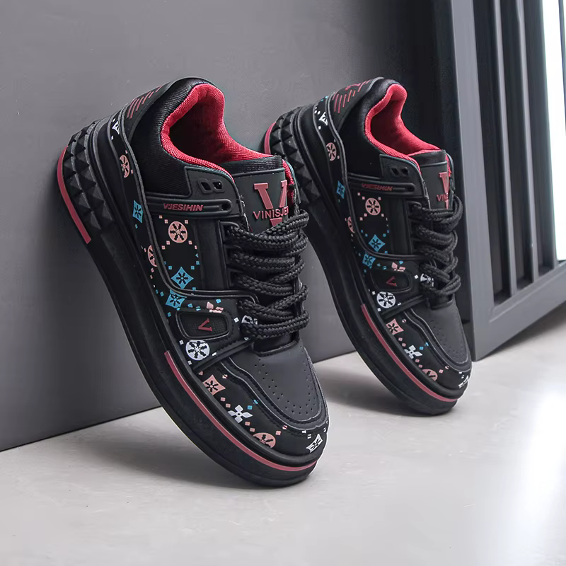 Chaussures légères et respirantes en maille de couleurs mélangées pour hommes