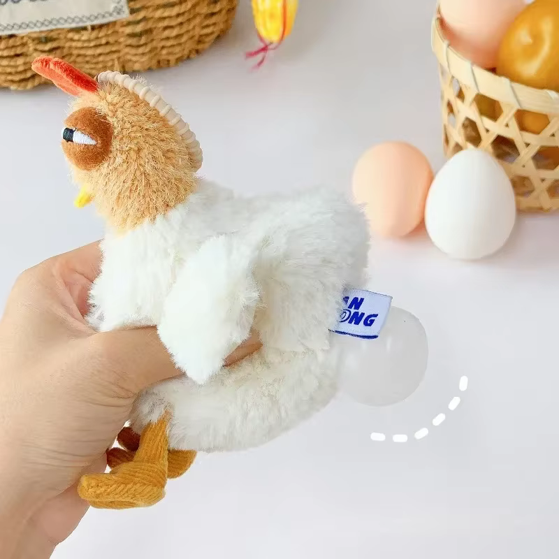 Sac à main en forme de poule pour femme, sac en peluche jetable, porte-clés pendentif drôle Kawaii, sac à main cartable au beurre, cadeaux d'anniversaire