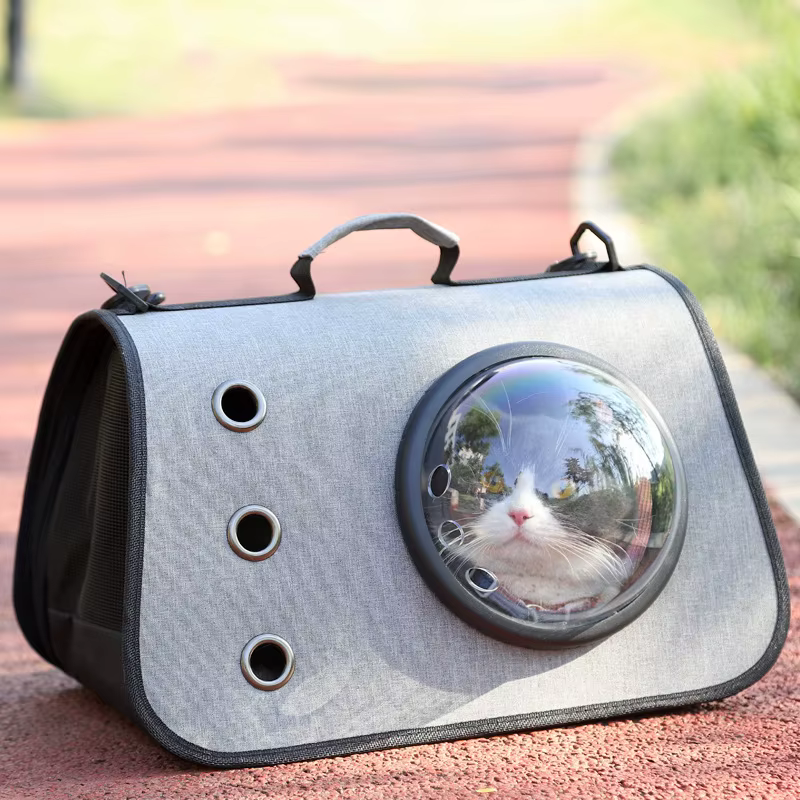 Sac à Capsule spatiale Portable pour chat, sac à bandoulière pliable à main, Cage transparente pour chat, fournitures pour chaton et chien