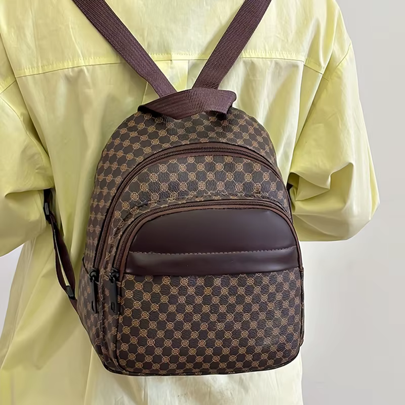 Sac à dos mini élégant à motifs multicolores