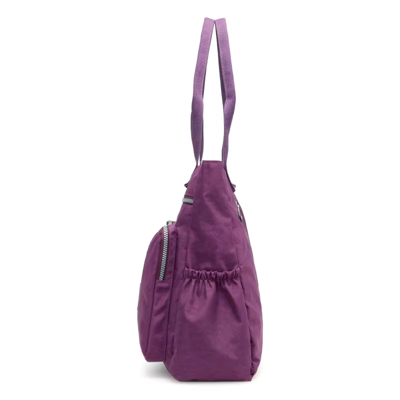 Sac à bandoulière en toile et nylon grande capacité pour femme, sac décontracté d'extérieur, sac fourre-tout simple pour maman, avec fermeture éclair – Nouvelle collection, offre spéciale de la saison
