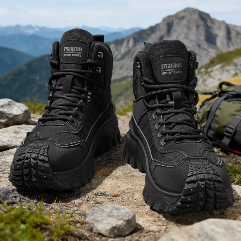 Nouvelles bottes de randonnée sportives à tige haute pour l'automne, grandes tailles, confortables avec semelles épaisses, légères et décontractées, adaptées aux activités quotidiennes en plein air, à