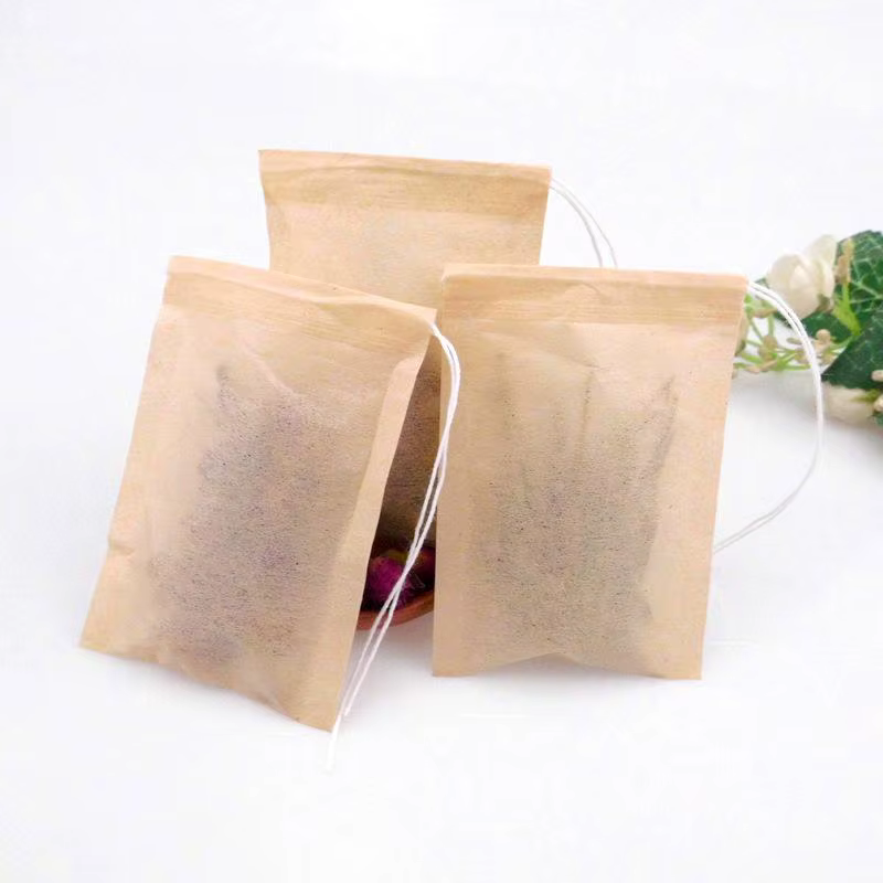 Sachets de thé biodégradables en papier avec cordon de serrage