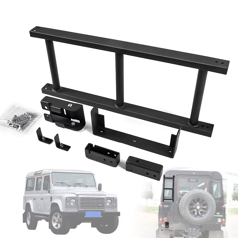 Échelle latérale pliable et relevable en acier pour toit de Land Rover Defender 1996-2016