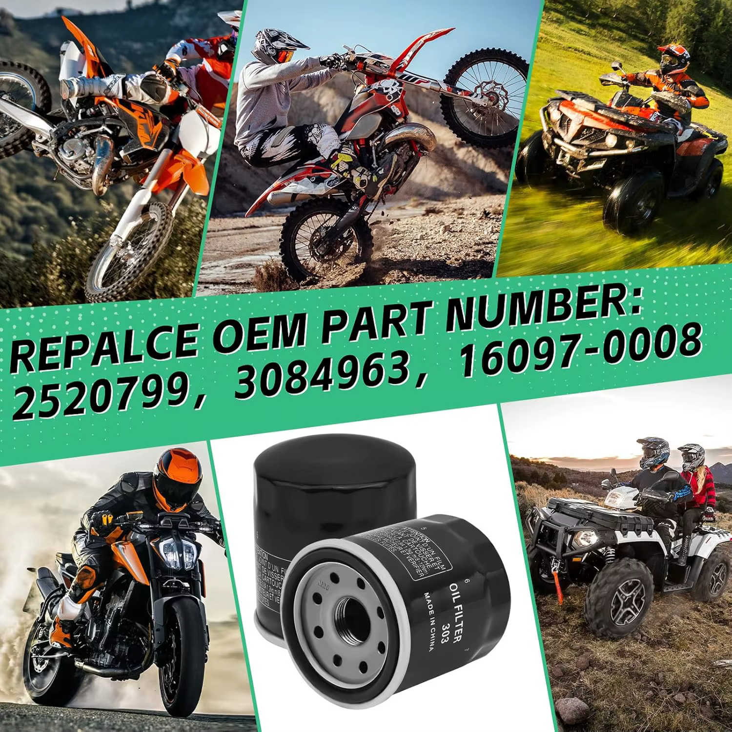 Filtre à huile 2520799 3084963 pour Polaris Sportsman 500 450 400 335 Ranger 400 500 Trail Boss 33Trailblazer 330 Scrambler 500 ‎ 1 pièce