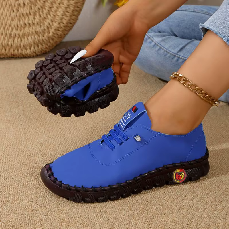 Baskets d'été pour femmes, chaussures de printemps respirantes, grande taille, couture rétro, fond Muffin, baskets romaines à semelles souples, nouvelle collection 2025
