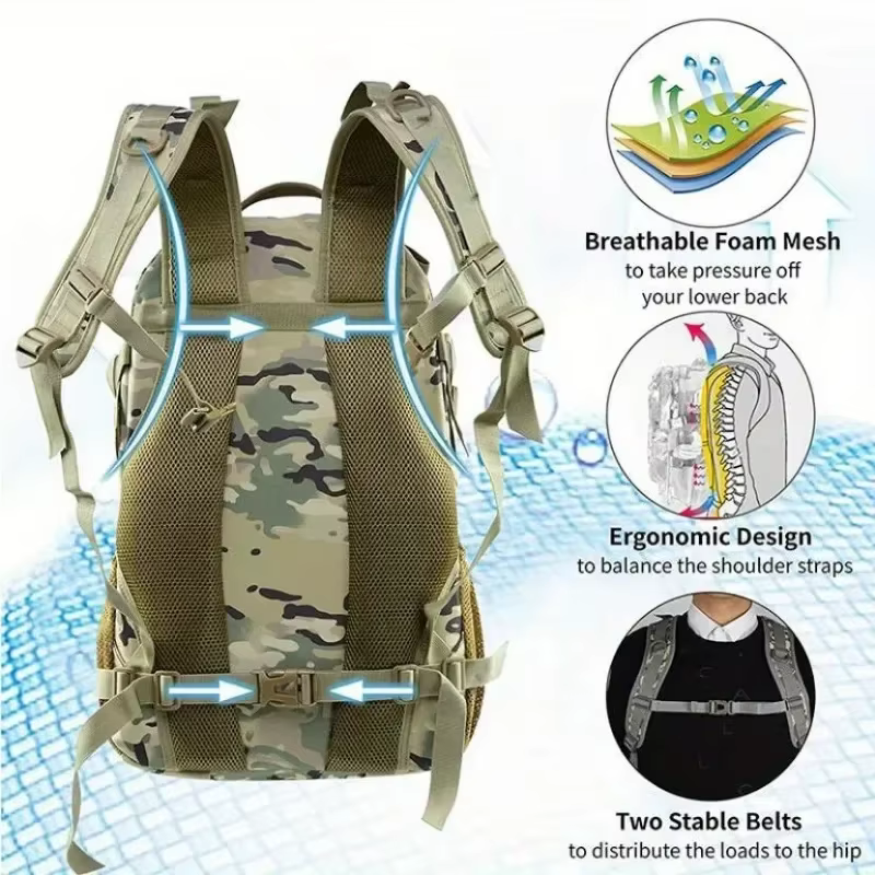 35L grand sac à dos de voyage sac à dos étanche voyage en plein air randonnée Camping chasse escalade sacs décontractés femmes sac de Trekking hommes