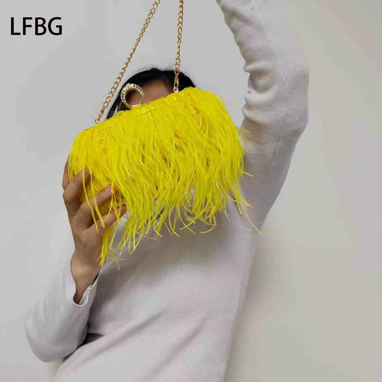 2025 pochette jaune sac à main de mariage pochette de mariée sac jaune avec anneau d'articulation