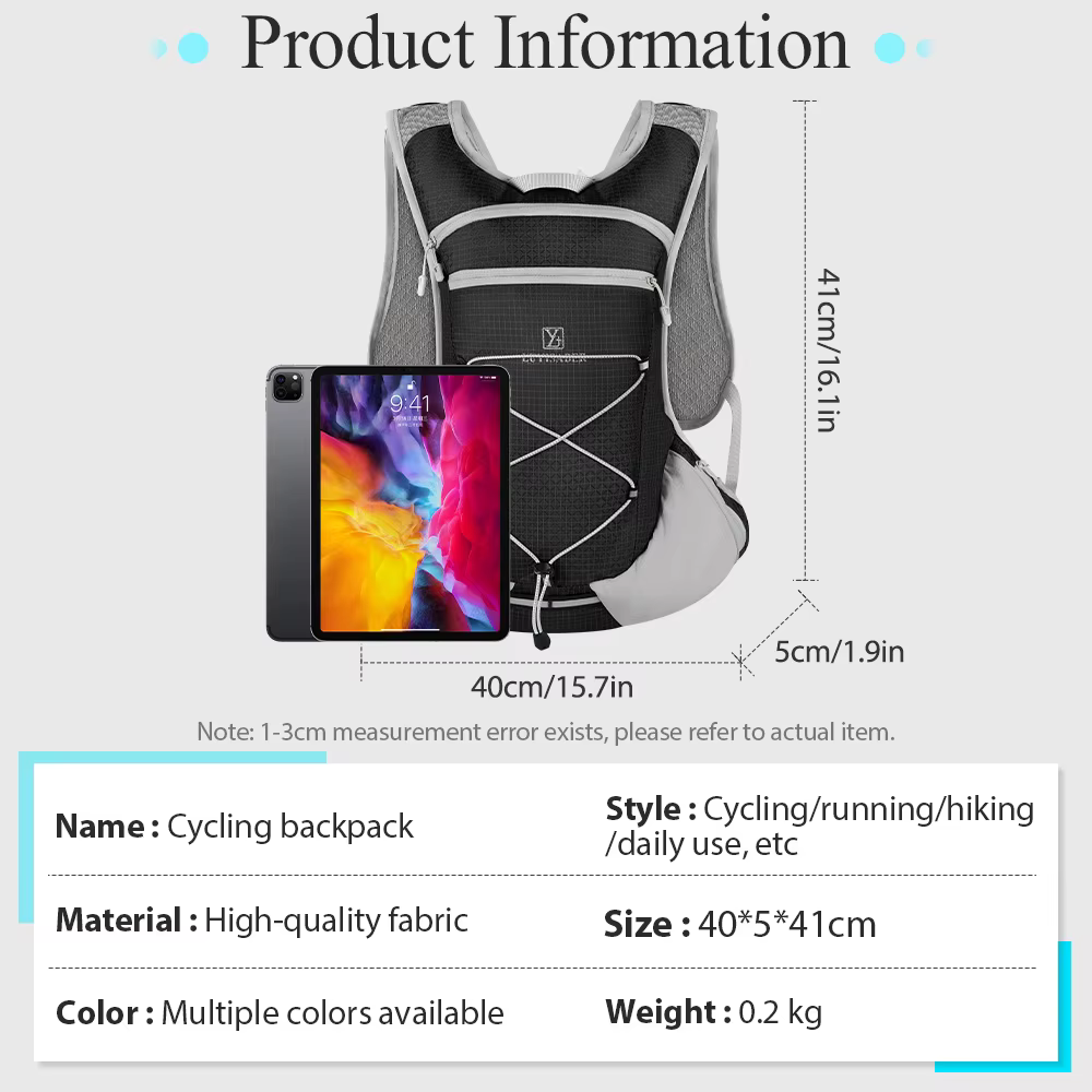 NEWBOLER Sac à dos de camping 10L