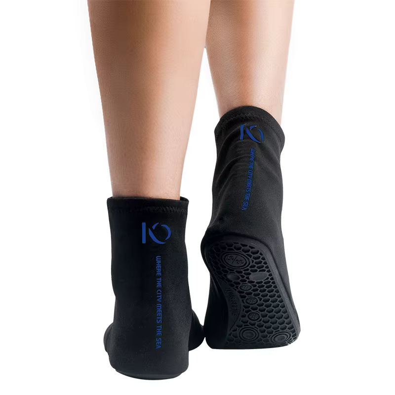 Nu-juin chaussures de plongée antidérapantes natation Sport Aqua chaussettes unisexe plage sandale plat pieds nus