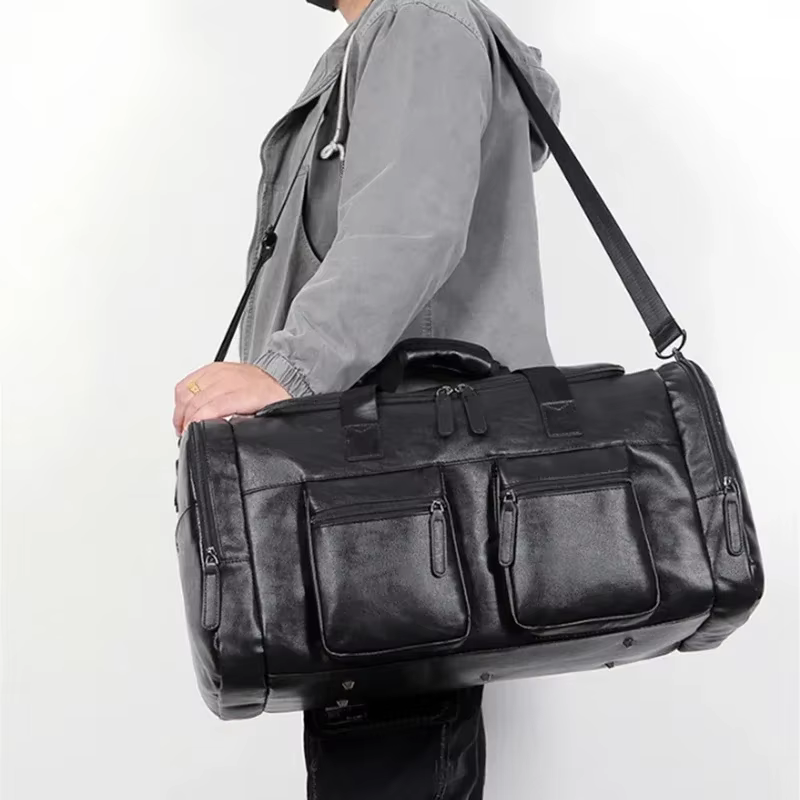 Sacs à main de voyage en cuir PU rétro pour hommes d'affaires