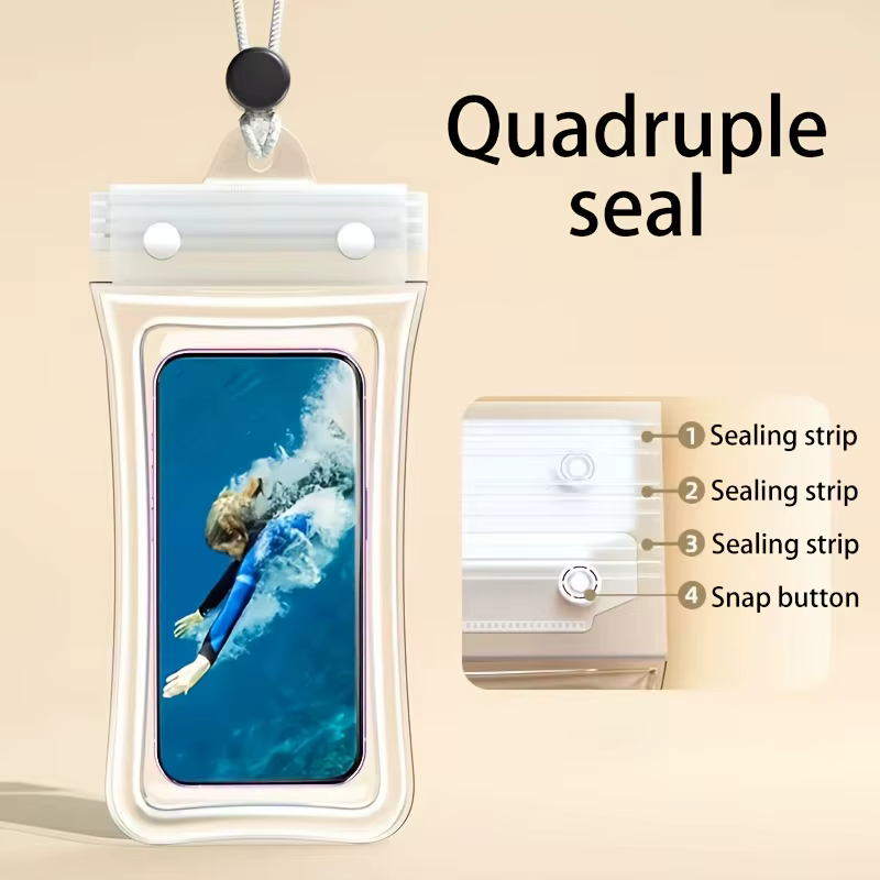 Pochette étanche pour téléphone à 4 compartiments