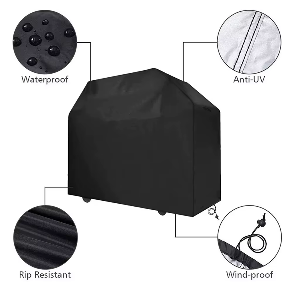Housse de Barbecue d'extérieur, 8 tailles, étanche à la poussière, Weber, robuste, protection contre la pluie, ronde