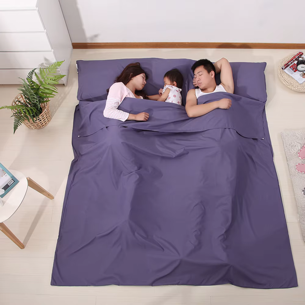 Housse de sac de couchage légère pour camping, hôtel et voyage en extérieur