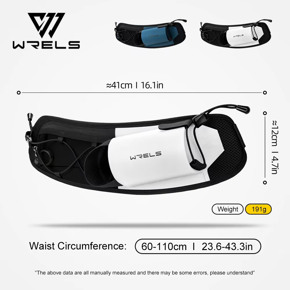 WRELS Sac Banane de Course Léger pour Homme et Femme, Sac d'Hydratation Sportif Réglable pour Marathon et Trail Running