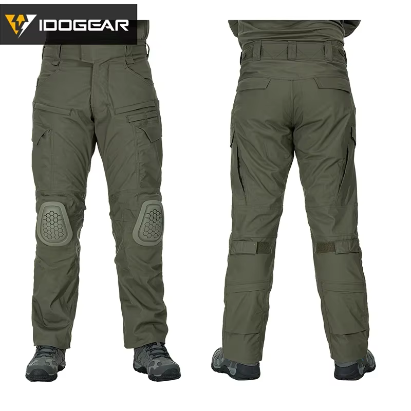 IDOGEAR SPORTS G4 pantalons de Combat vêtements camouflage pour hommes avec genouillères pantalons de travail multi-poches pour l'extérieur 3208