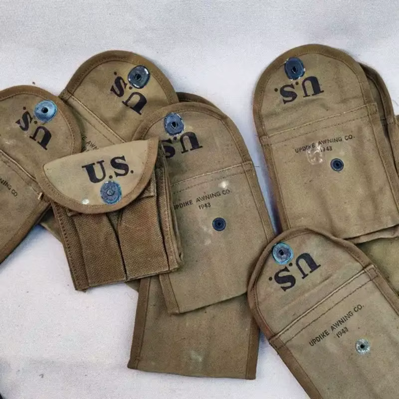 10PCS GENUINE ORIGINAL WW2 US M1 M2 CARBINE Magazine Pouch Bag Cover MILITARY SURPLUS