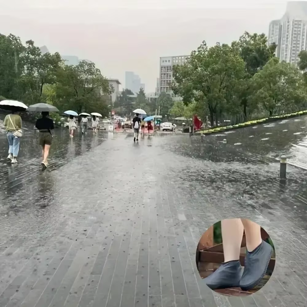 Couvre-chaussures de pluie imperméables réutilisables – Couvre-chaussures antidérapants pour hommes et femmes, pêche en plein air, trajet et usage domestique, jardin domestique