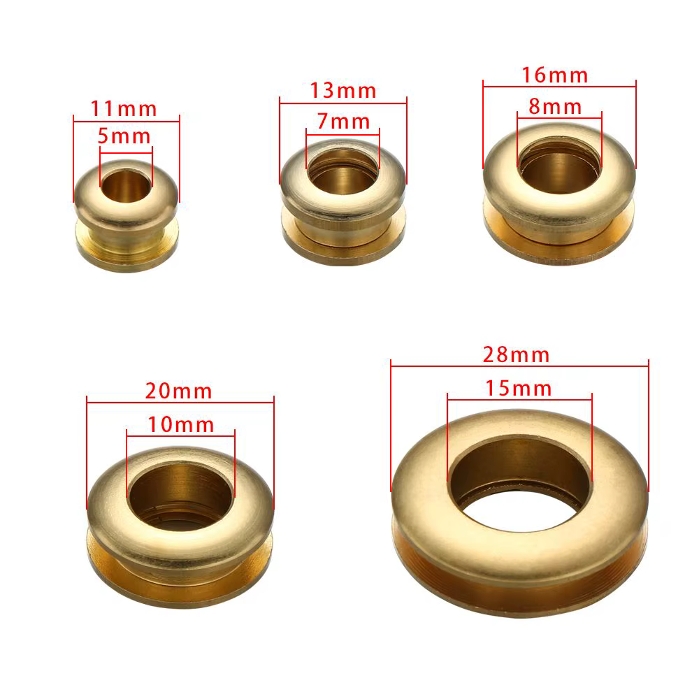 Œillets en laiton durable avec rondelle, œillets en cuir, accessoires d'artisanat pour sac, vêtement, chaussure, vêtements, jeans, décoration de bricolage, 2 pièces