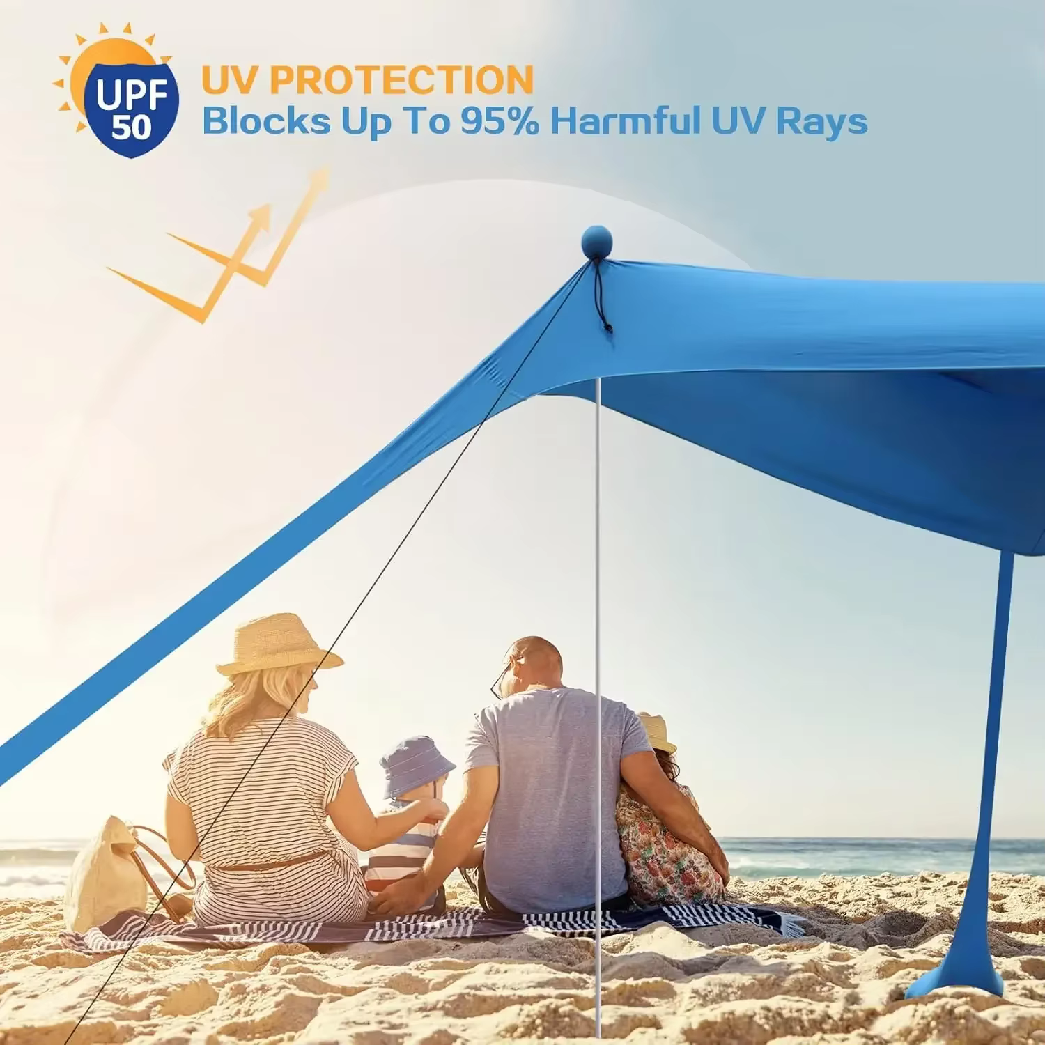 Auvent de plage portable pliable