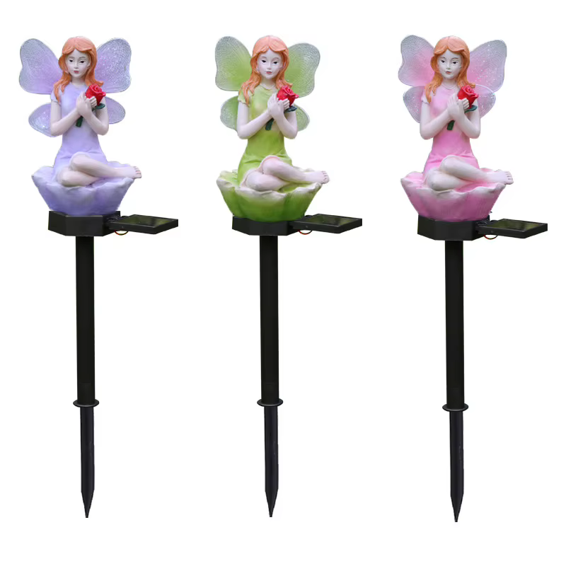 LED solaire fleur fée lumière extérieure étanche piquet lampe pour maison jardin pelouse cour pot de fleurs plantes en pot Festival décor