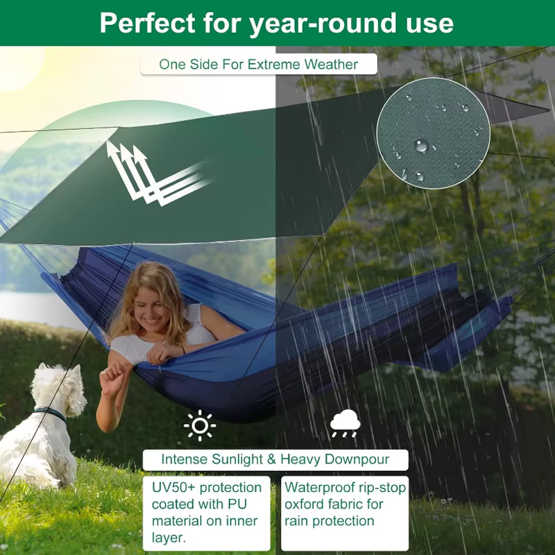 Grande Tente de Camping Extérieure Imperméable avec Protection UV et Pare-Soleil pour Pique-niques