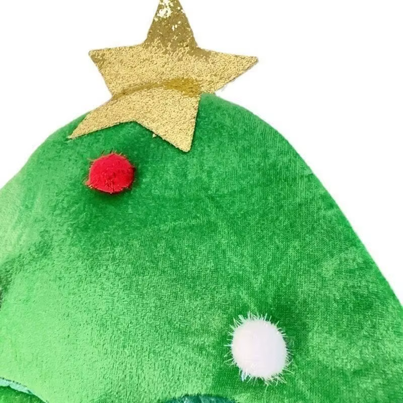 Chapeau d'arbre noël avec étoile, pour fête Festival noël, couvre-chef du nouvel an, accessoire Costume père Y08E
