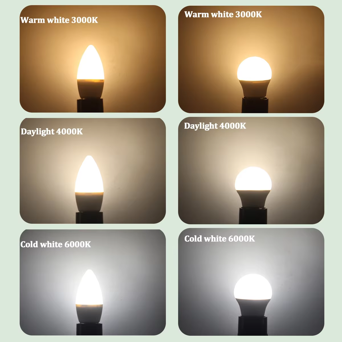 Ampoule Led E14 E27 220V 110V 3W 5W 6W 7W, éclairage chaud 3000K 6000K, lampe à bougie, lustre pour la décoration de la maison, 5 à 12 pièces