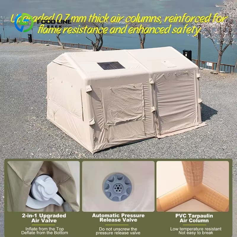 Tente pneumatique personnalisée - Beige