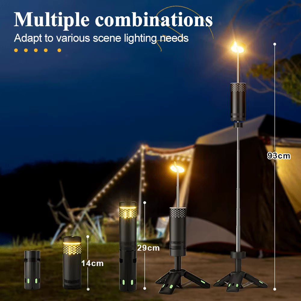 Lanterne de camping télescopique portable pliable magnétique