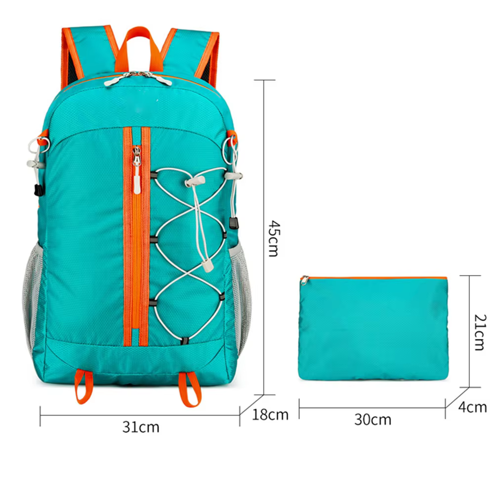Sac à dos d'extérieur en tissu Oxford, ultraléger, multifonctionnel, décontracté, pliable, grande capacité 30L, pour hommes et femmes