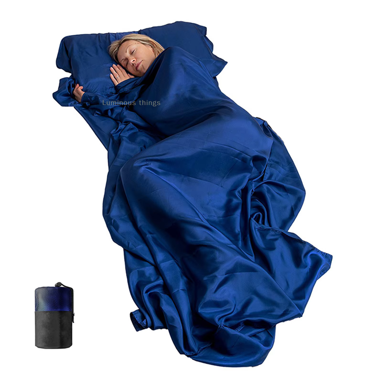InjSoft-Sac de Couchage avec Poche d'Oreiller