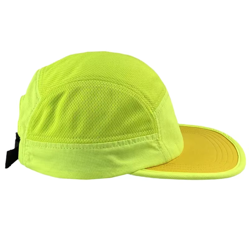 Casquettes de Baseball fluorescentes avec Logo personnalisé pour hommes et femmes, à bord plat à séchage rapide, à 5 panneaux, réglables, Hip Hop, Skateboard