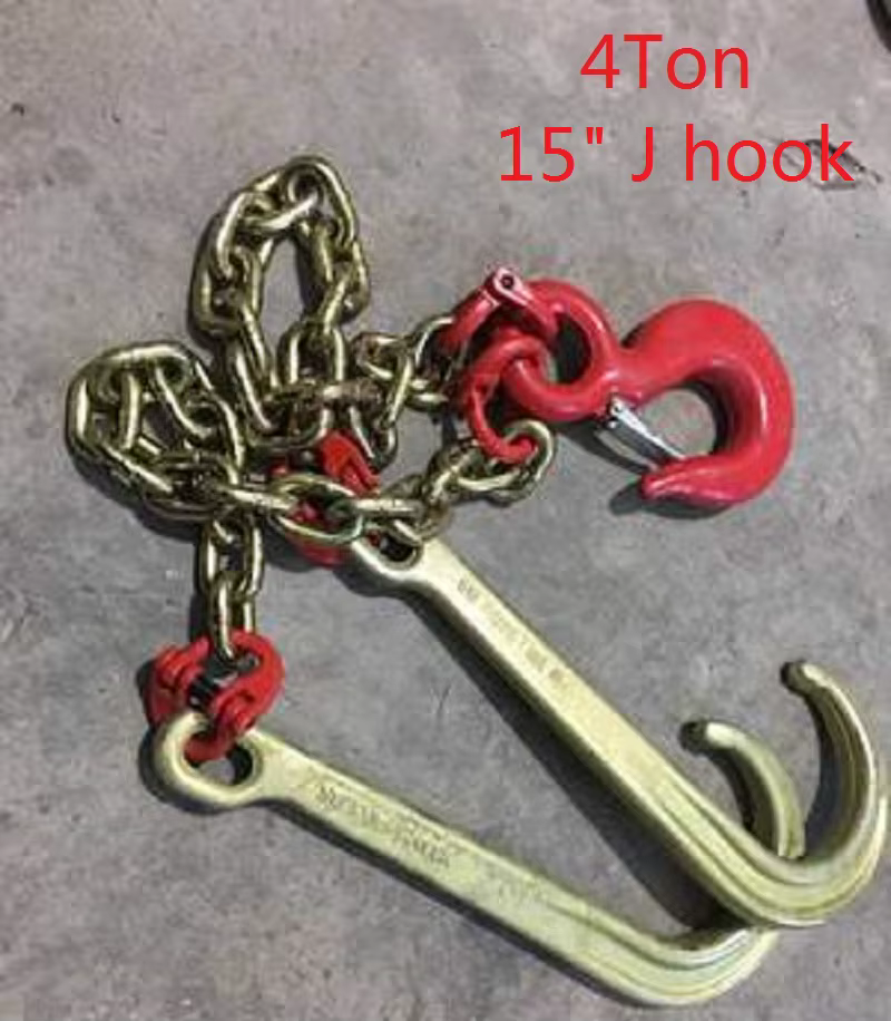 Chaîne à crochet à souder pour remorque de camion de sauvetage, élingue de treuil de véhicule, accessoires de dépanneur, 4 tons, 5