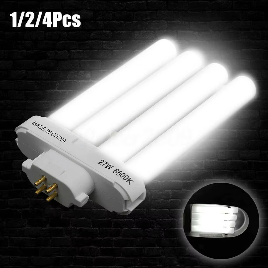 FML 27EX-N 27W 4 broches Quad Tube économie d'énergie ampoule fluorescente compacte 6500K 4 rangées ampoule