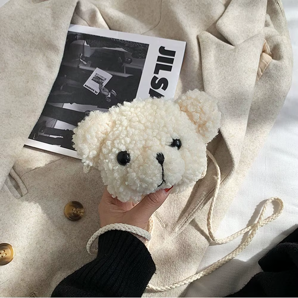 Sacs à bandoulière pour femmes, motif animaux de dessins animés, sac messager, sac à bandoulière ours, sac ours souriant, sacs à main
