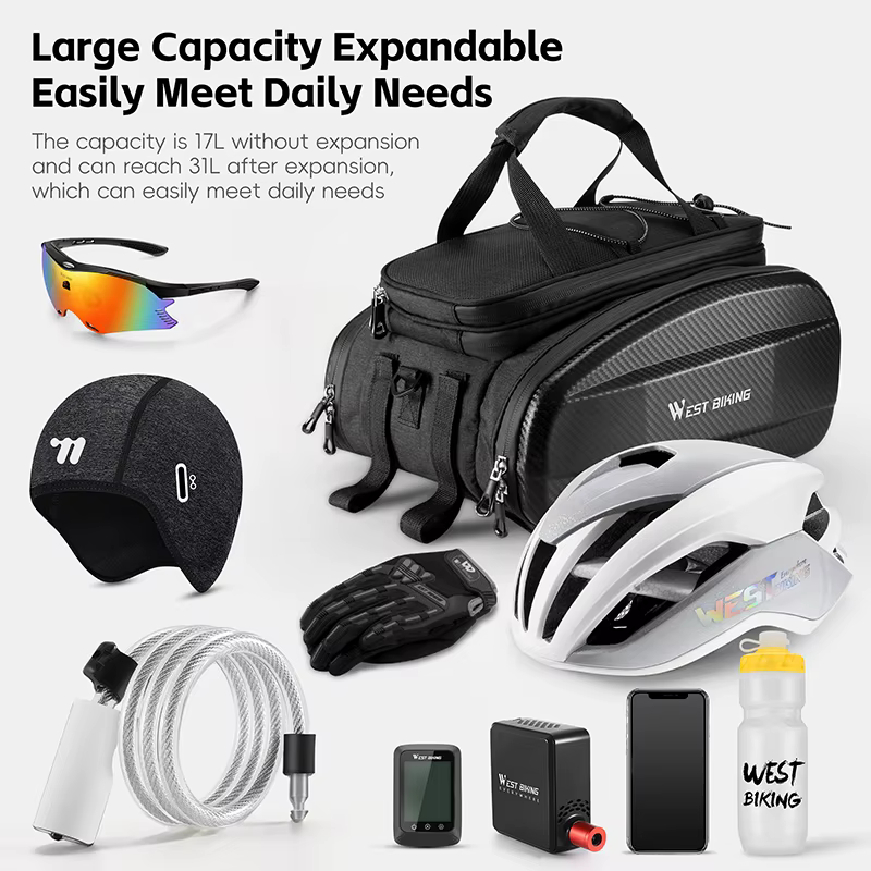 WEST BIKING – sac de vélo étanche en Polyester EVA 17-31l