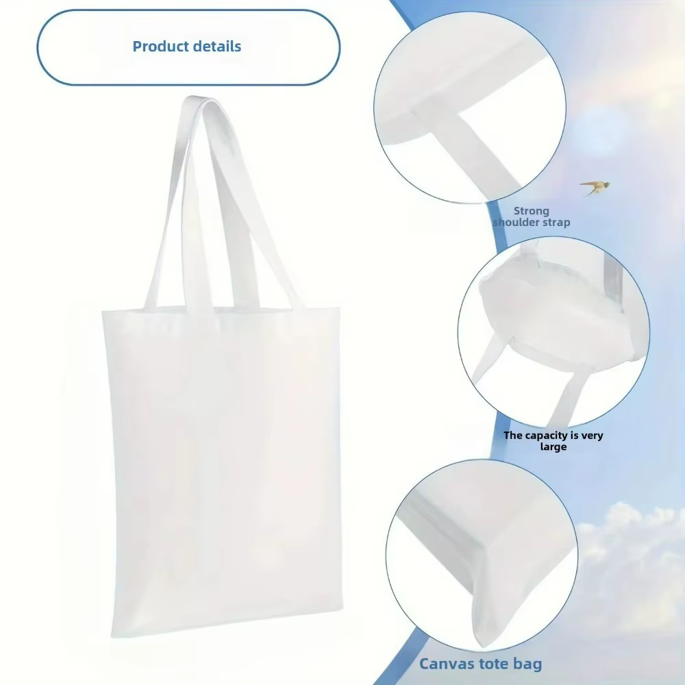 Sac fourre-tout vintage en toile à motif oiseau aquarelle, sac à bandoulière polyvalent pour étudiantes, sac à main décontracté réutilisable, luxe léger