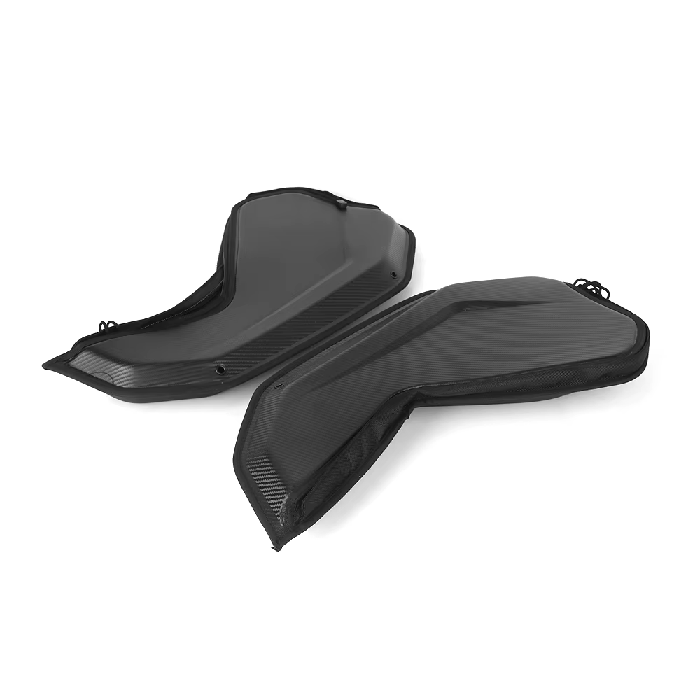 Nouveaux accessoires pour Polaris RZR XP 4 Pro S PRO R 4 UTV 2025 2026 : Sacs de rangement pour portes avant (passager et conducteur) en fibre de carbone noire