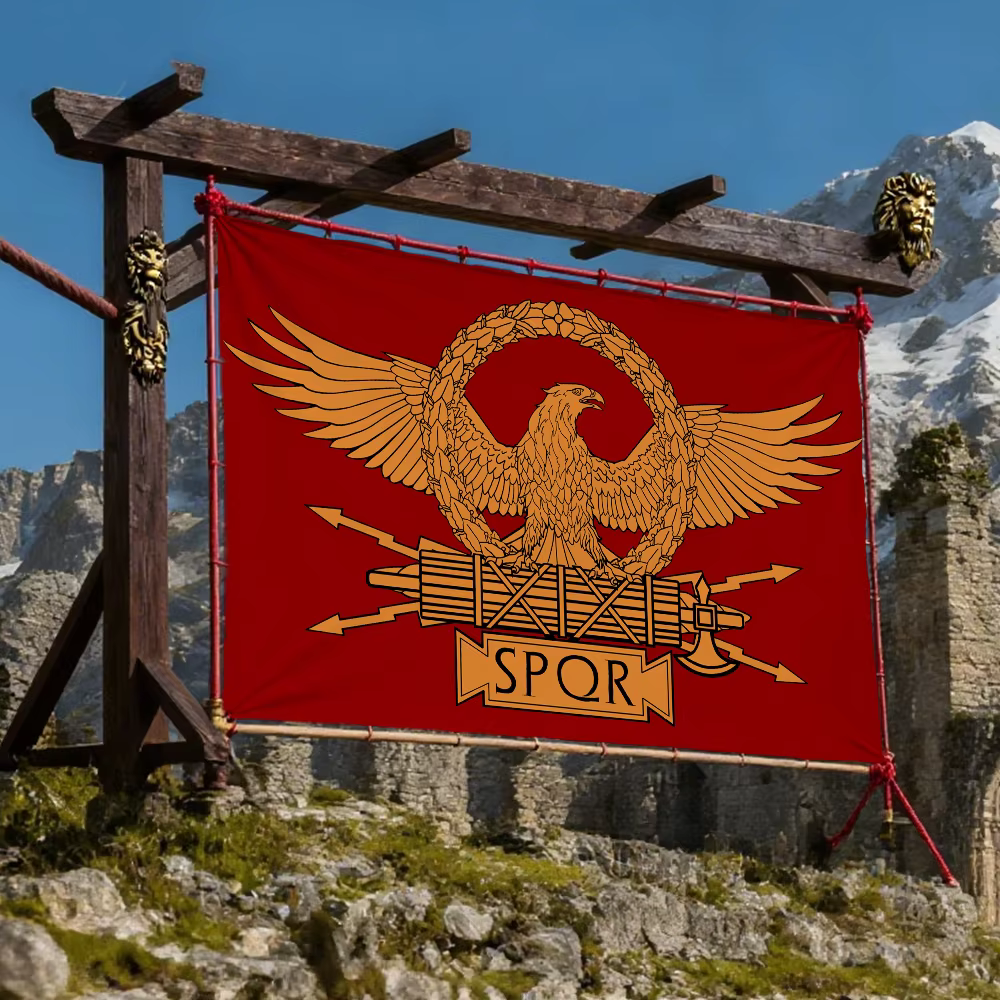 Drapeau S-Senatus-s Logo S-SPQR-r pour Bar de Camping en plein air, fête de pique-nique, décoration de la maison, bannière d'ornements