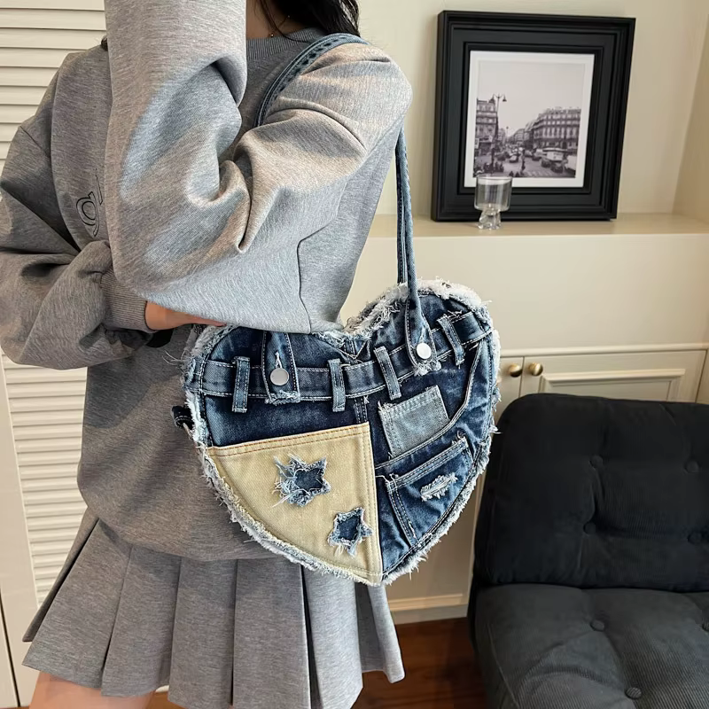 Sac à dos en Denim délavé pour fille