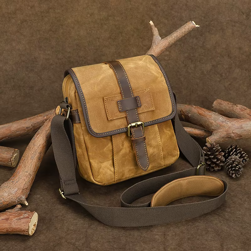 Sacs à bandoulière en toile et cuir pour hommes