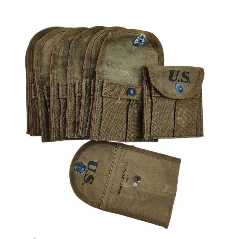 10PCS GENUINE ORIGINAL WW2 US M1 M2 CARBINE Magazine Pouch Bag Cover MILITARY SURPLUS