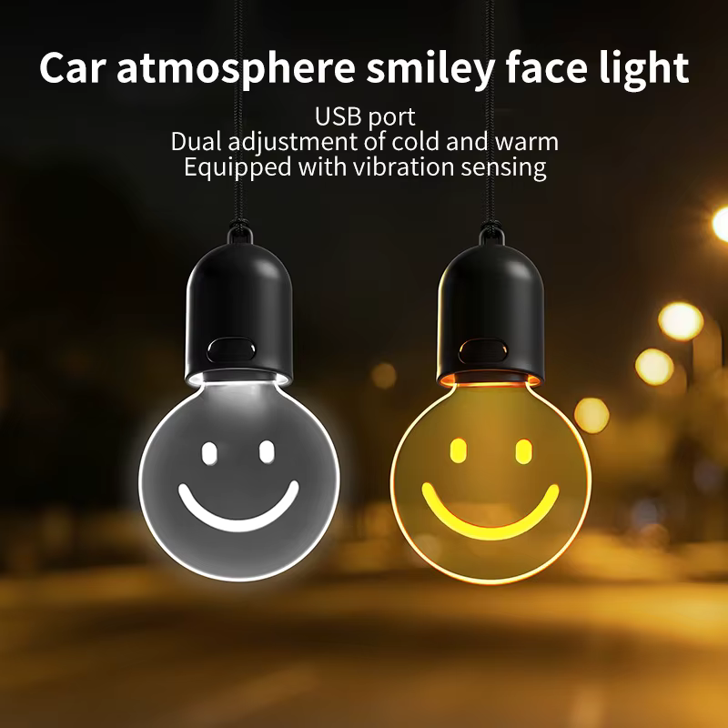 Ampoule lumineuse pour voiture, lumière d'ambiance intérieure à détection automatique, décoration de rétroviseur, éclairage respirant