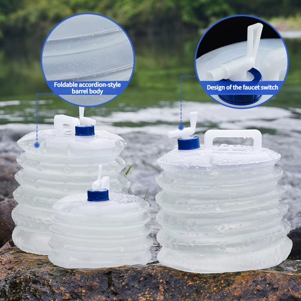 Seau pliable portable d'extérieur 3L